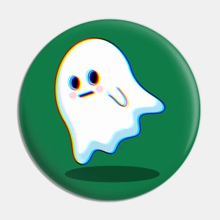 Glitch Ghost Pin