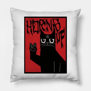 Horns Up Cat Pillow