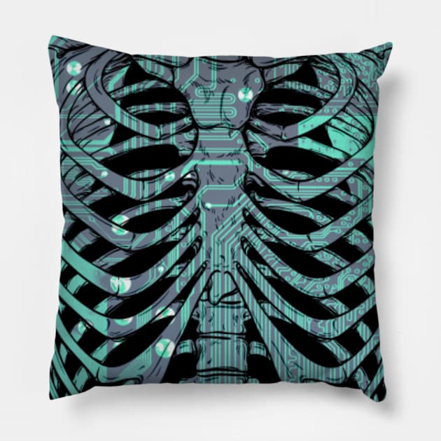 NDWA - Limited Edition - Skeletron (Rib Cage) Pillow by brillianttwerk