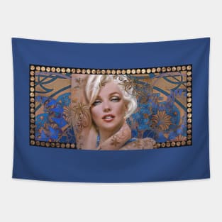 MM mucha 2 blue Tapestry