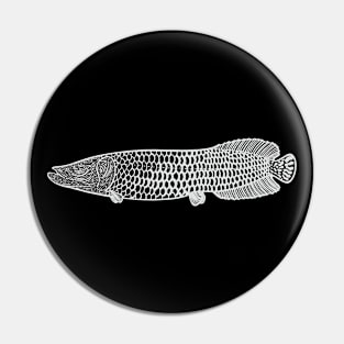 Arapaima - hand drawn detailed fish design Pin