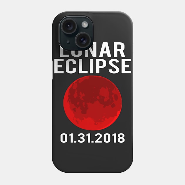 Total Moon Lunar Eclipse 2018 Phone Case by reyzo9000