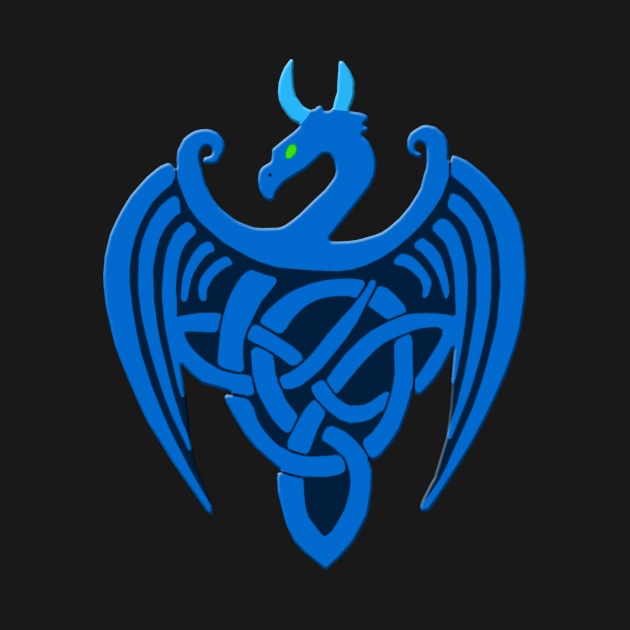 Blue Celtic Dragon by Atteestude