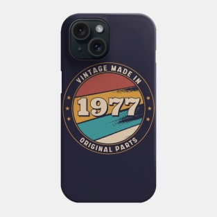 Vintage, Made in 1977 Retro Badge Phone Case