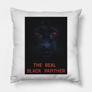 The Real Black Panther Graphic Art RED Pillow