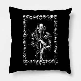 Swordsman black Pillow