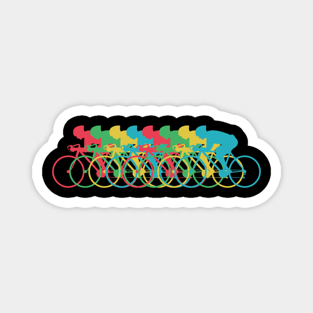 Just Bike, colorful Classic Magnet by ysmnlettering