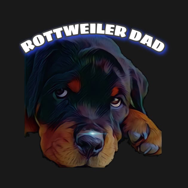 Rottweiler dad by Freedomink