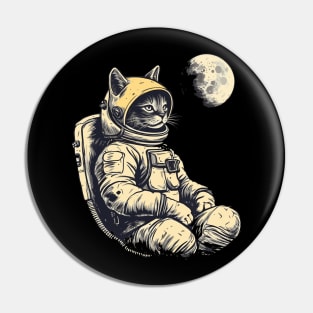 Moonlit Space Cat Pin