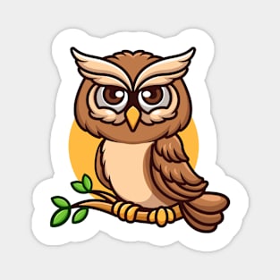 Owl Cartoon Magnet