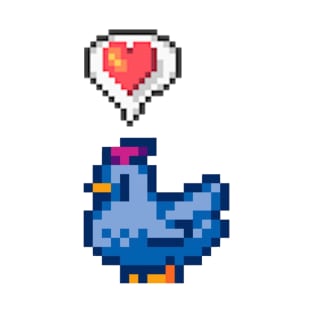 Stardew Valley Happy Blue Chicken T-Shirt