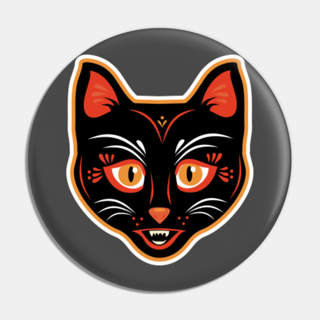 Vintage Halloween Black Cat T Shirt Halloween Cats Pin Teepublic