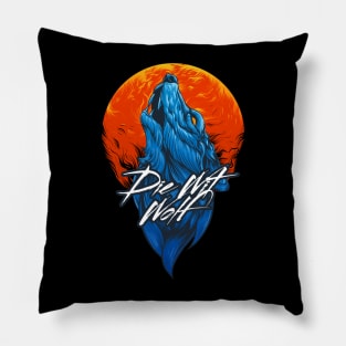 Die Wit Wolf Pillow