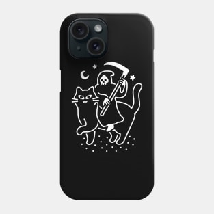 DEATH RIDES A BLACK CAT Phone Case