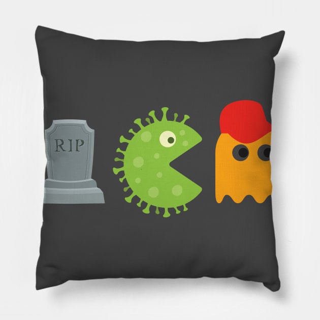 RIP COVID 19 Virus Shirt Pillow by chris