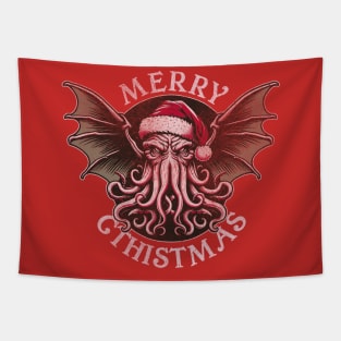 Merry Cthistmas Cthulhu Christmas Tapestry