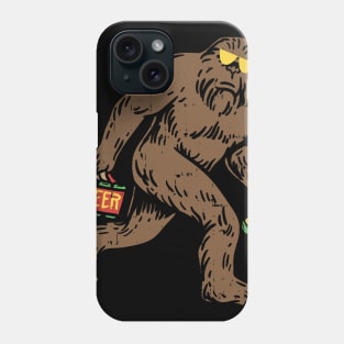 Funny Beer Tshirts I bigfoot yeti hangover gift Phone Case