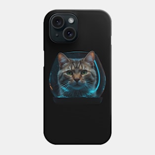 Cat in fish bowl Phone Case