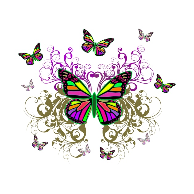 Artistic Butterfly Decoration 2 by AlondraHanley