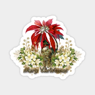 Cute christmas bird wish you a merry christmas Magnet