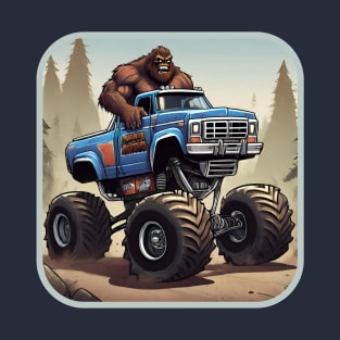 Bigfoot Driving a Monster Truck. T-Shirt