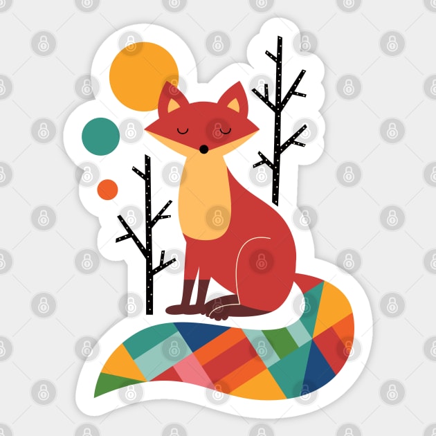 Multicolor Fox sticker