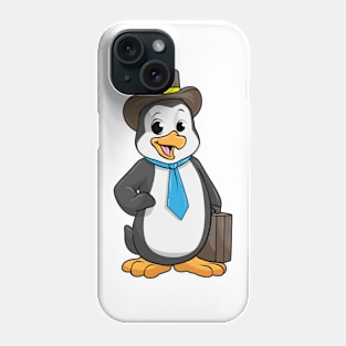 Penguin as Entrepreneur with Briefcase Phone Case