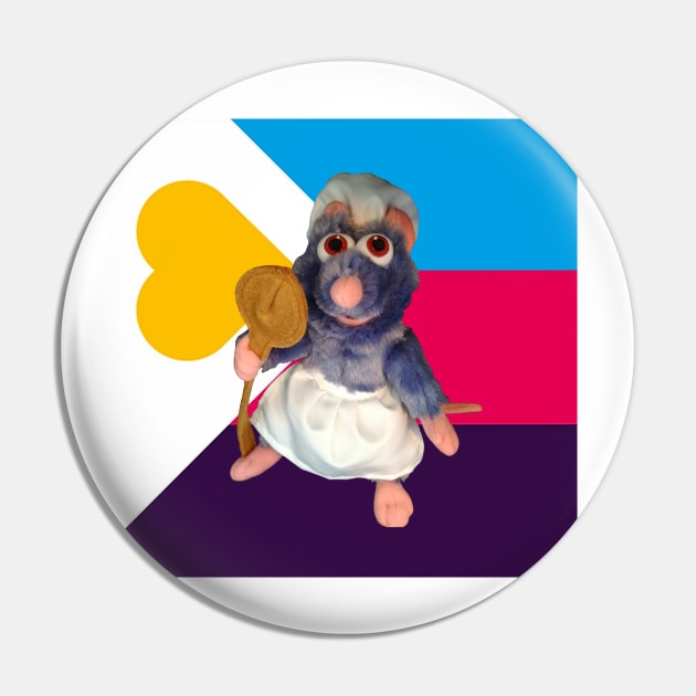 Ratatouille Polyamorous Rights (new flag) Pin by casserolestan