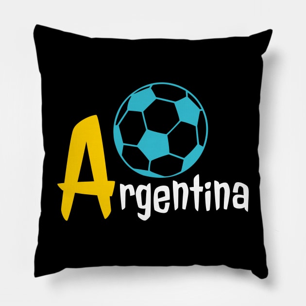 Argentina - Football T-shirt Pillow by StayStylish