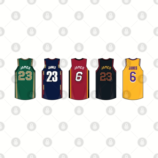 Lebron James Jersey History by WalkDesigns