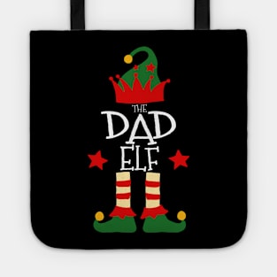 Dad Daddy Papa Fathers Day Elf Matching Family Group Christmas Party Pajamas Tote