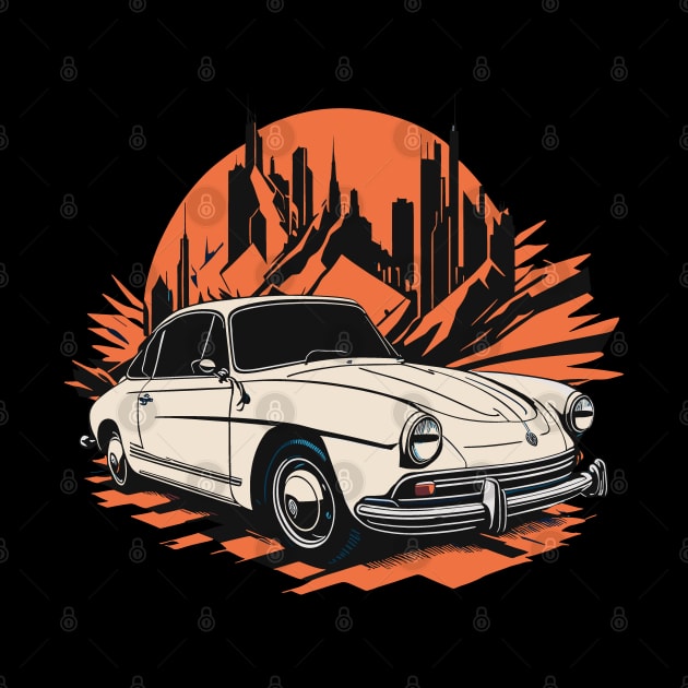 Volkswagen Karmann Ghia Vintage Car Art by Cruise Dresses