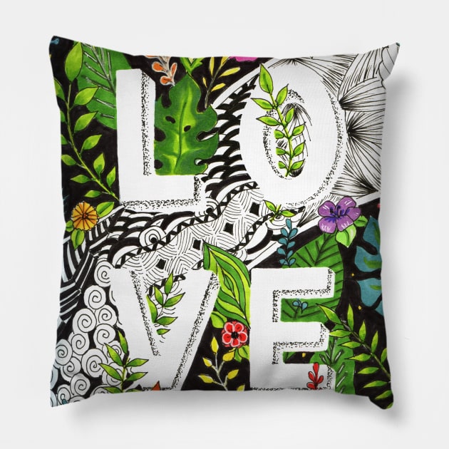 A tropical love design Pillow by meteora72