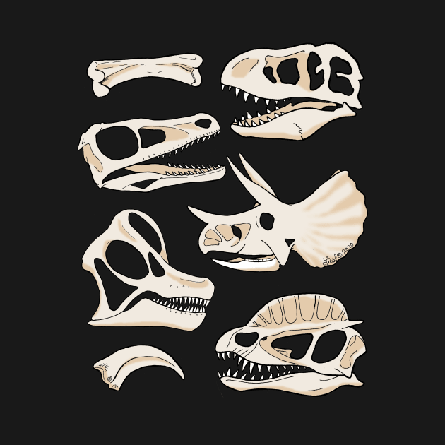 Dino Skulls by HonuHoney