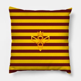 Queen Bee Brown & Yellow Striped Design Pillow