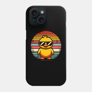 Cool Retro Yellow Duck in Sunglasses 70s 80s 90s Funny Duck Phone Case