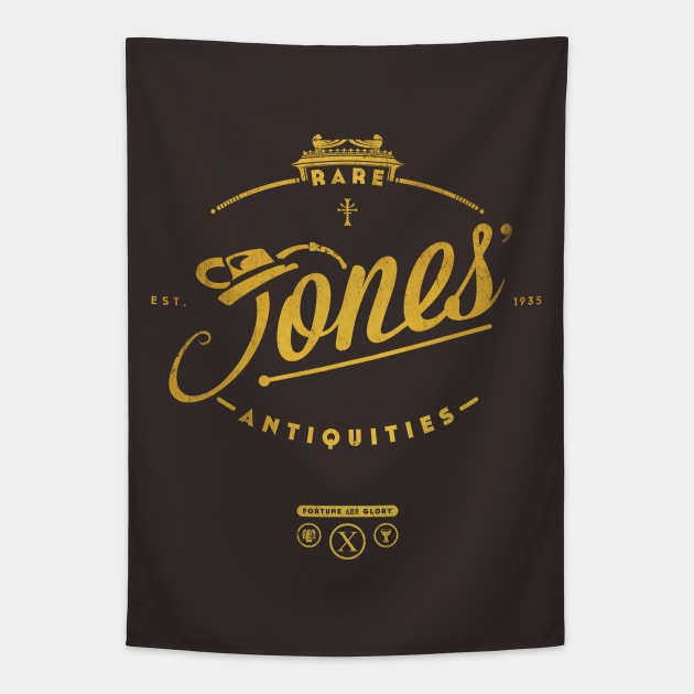 Jones' Rare Antiquities - gold Tapestry by HtCRU