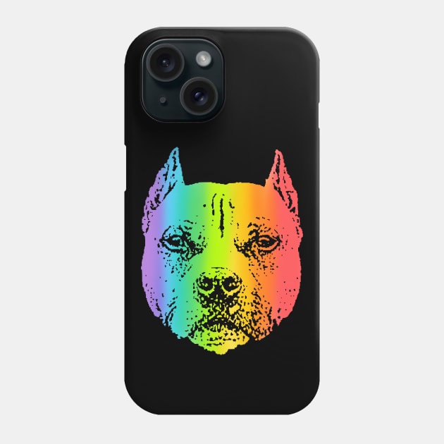 Rainbow Pit Bull Phone Case by childofthecorn