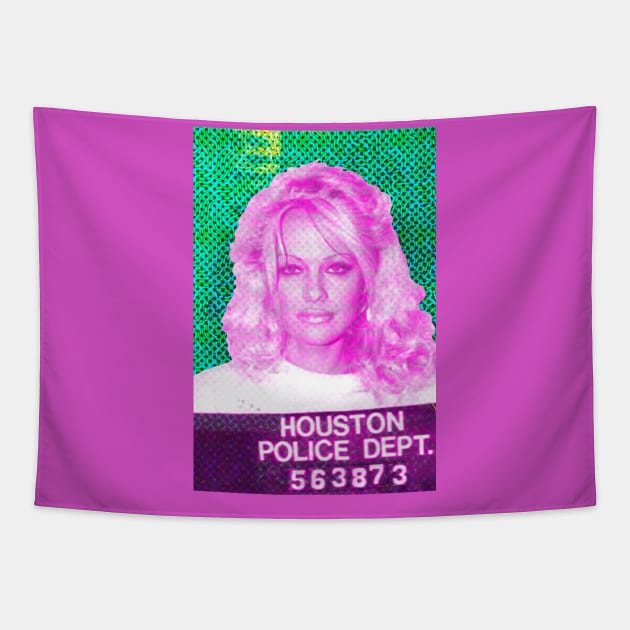 Pamela Anderson Mugshot Tapestry by SABREart