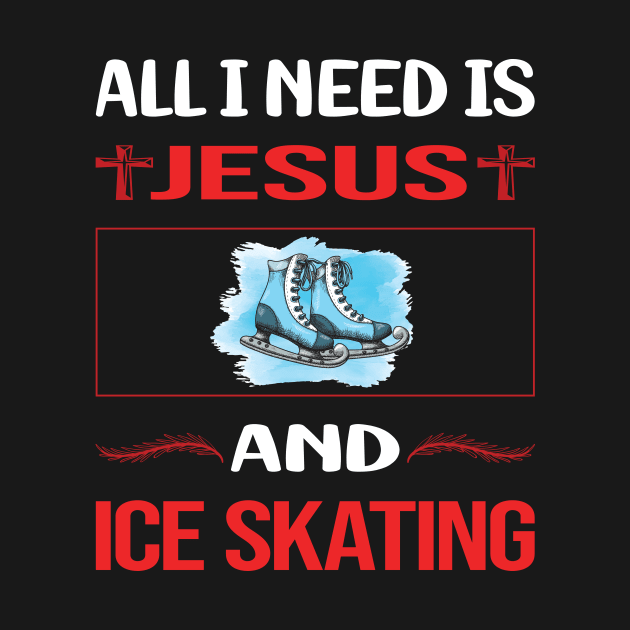 Funny Jesus Ice Skating Skate Skater by Happy Life