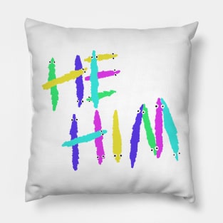 Worm on a string pronoun Pillow