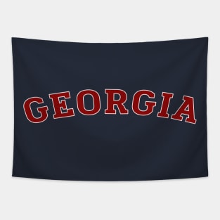 Georgia State Vintage Retro Typography Tapestry