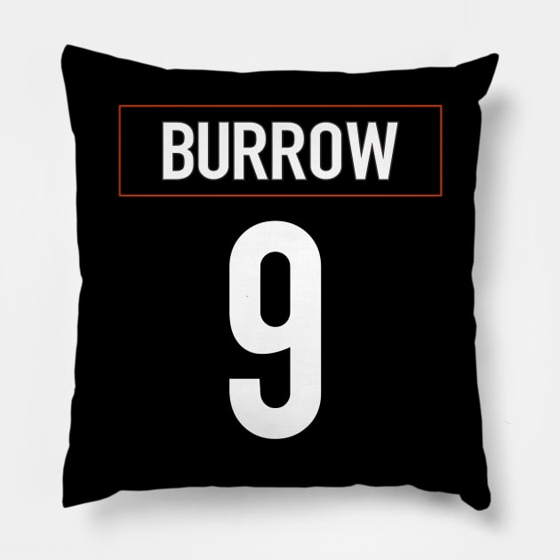 Joe Burrow Pillow by telutiga