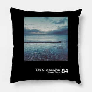 Echo & The Bunnymen - Seven Seas / Minimalist Graphic Artwork Design Pillow