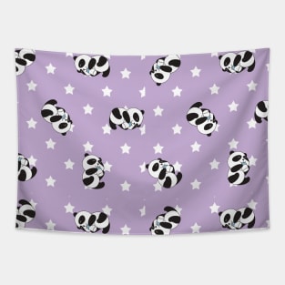 Sweet panda drink milk Tapestry