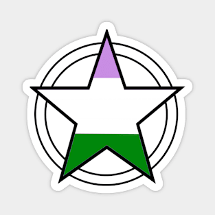 genderqueer Pride Pentacle Magnet