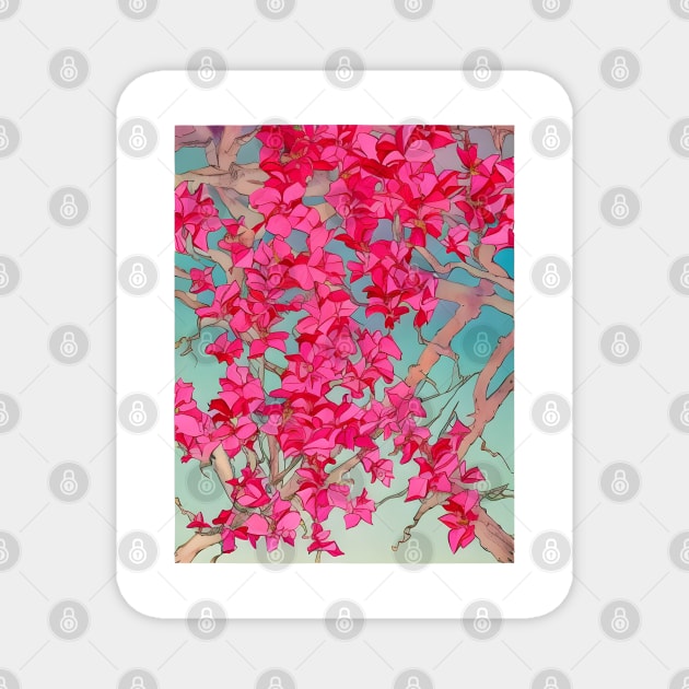 Bougainvilleas Magnet by Bizaire