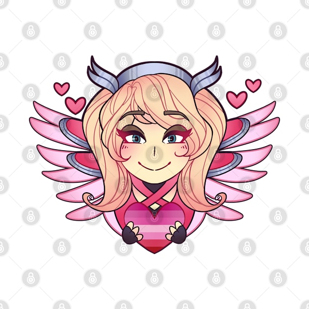 Pink Mercy Lesbian Pride by danirc_art