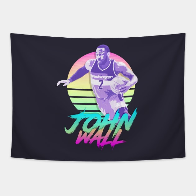 John Wall Retro Futuristic Aesthetic Tapestry by StupidHead