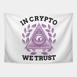 In Crypto We Trust Bitcoin Cryptocurrency Tapestry